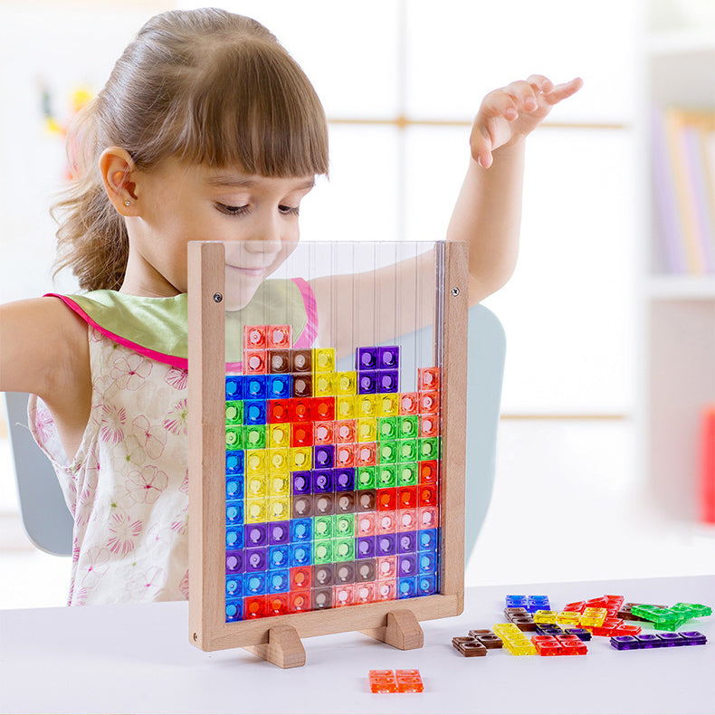 Wooden 3D Tetris Jigsaw Puzzle - BabyOlivia