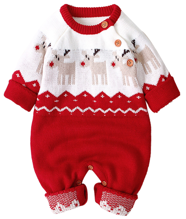 Christmas Deer Baby Romper - BabyOlivia