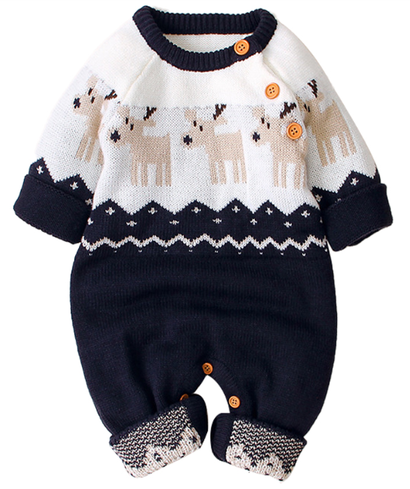 Christmas Deer Baby Romper - BabyOlivia