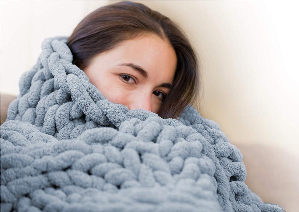 Chunky Knitted Blanket