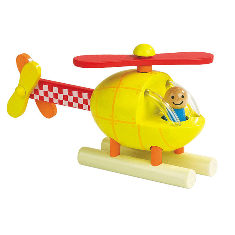 Kids Magnetic Rocket & Helicopter Wooden Toys