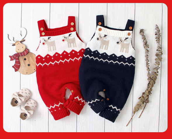 Christmas Deer Baby Romper - BabyOlivia