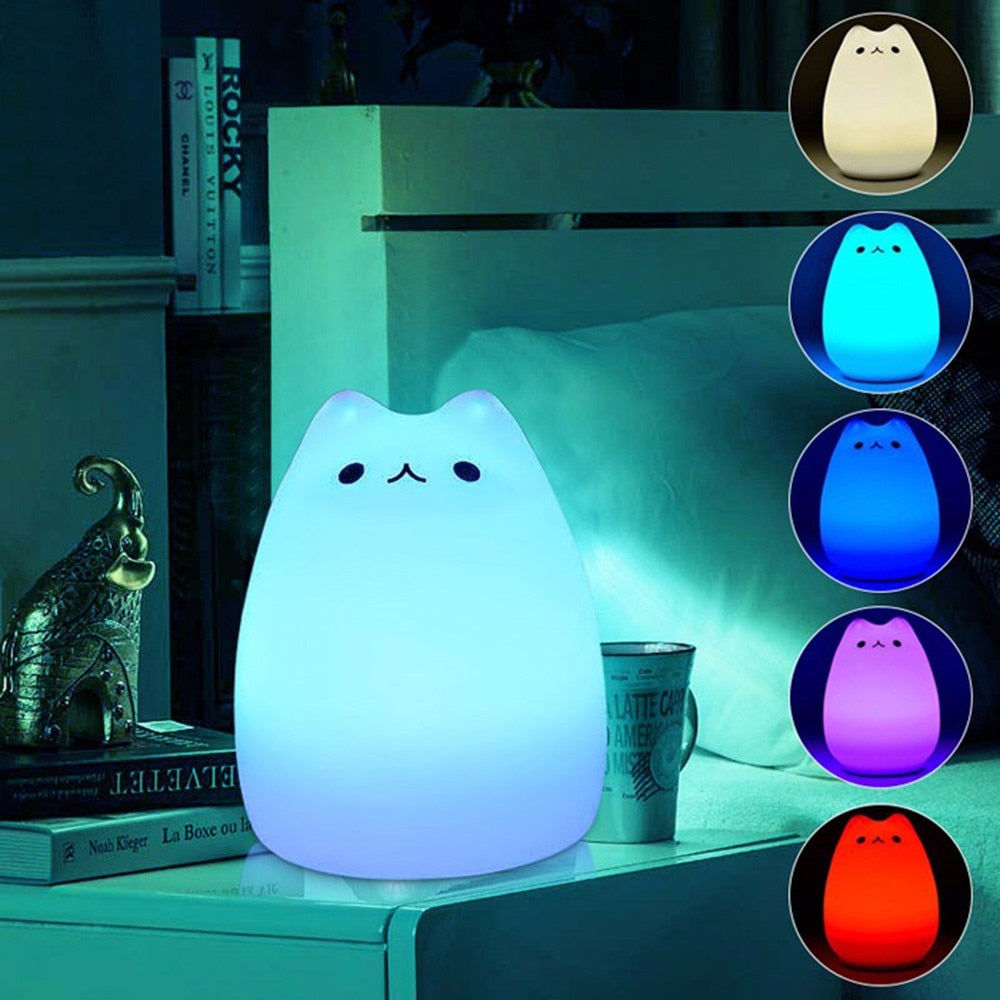 Premium 7 Colors Cat LED Night Light