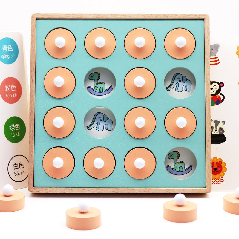 Wooden Children's Memory Chess - BabyOlivia