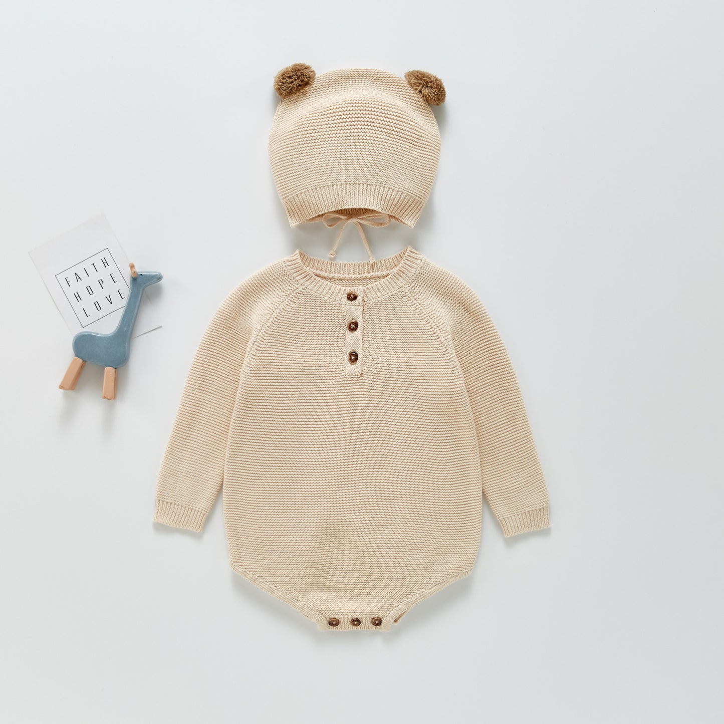 Newborn Baby Knitted Jumpsuit Set - BabyOlivia