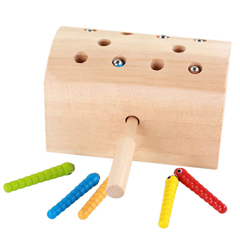 Montessori Wooden Bug Catch Game