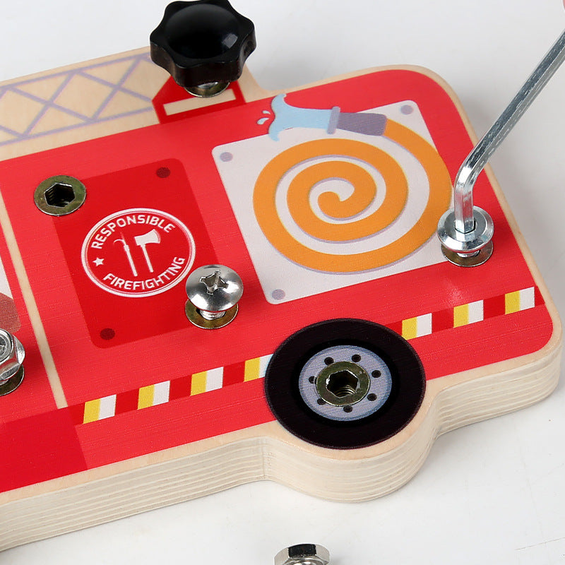Kids Montessori Fire Truck Toy - BabyOlivia