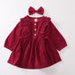 Midi Baby Girl Dress With Bow 6M-5Y