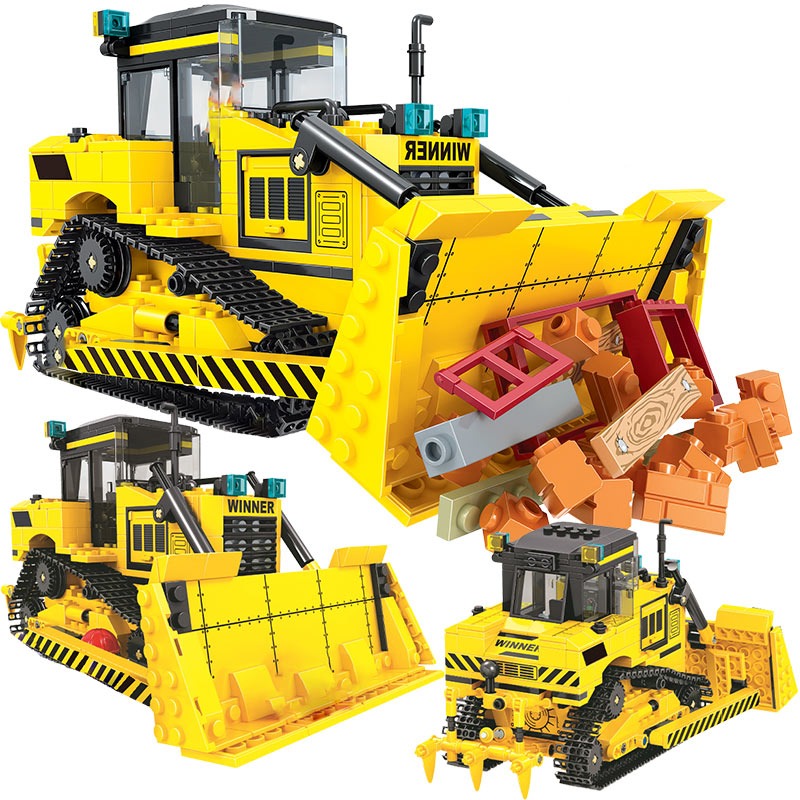 624pcs City Engineering Truck Car Building Blocks