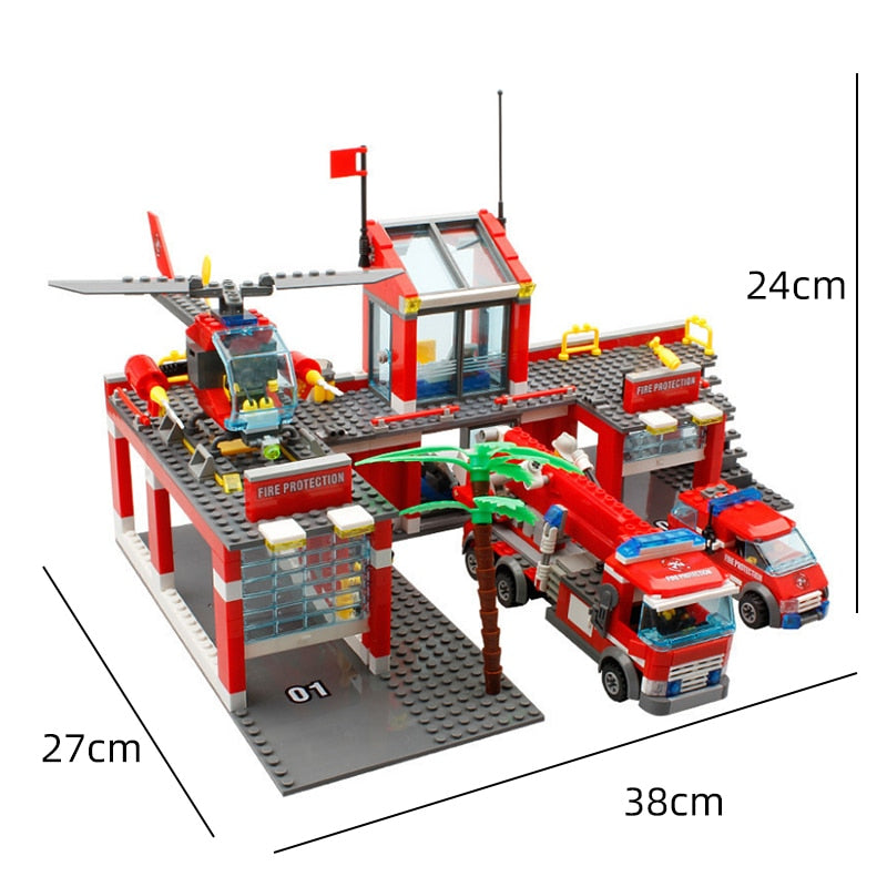 City Fire Station Model Building Blocks