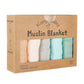 5 Pieces Pack Multi-Functional Bamboo Cotton Muslin Blanket