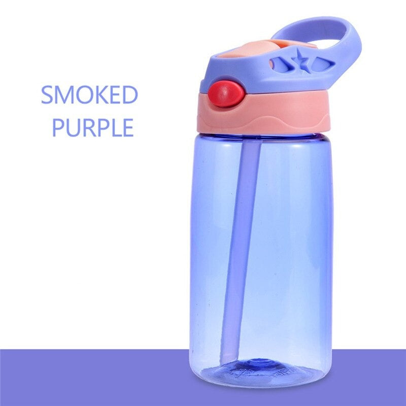 480ml Kids Water Bottle with Straw Lid And Handle