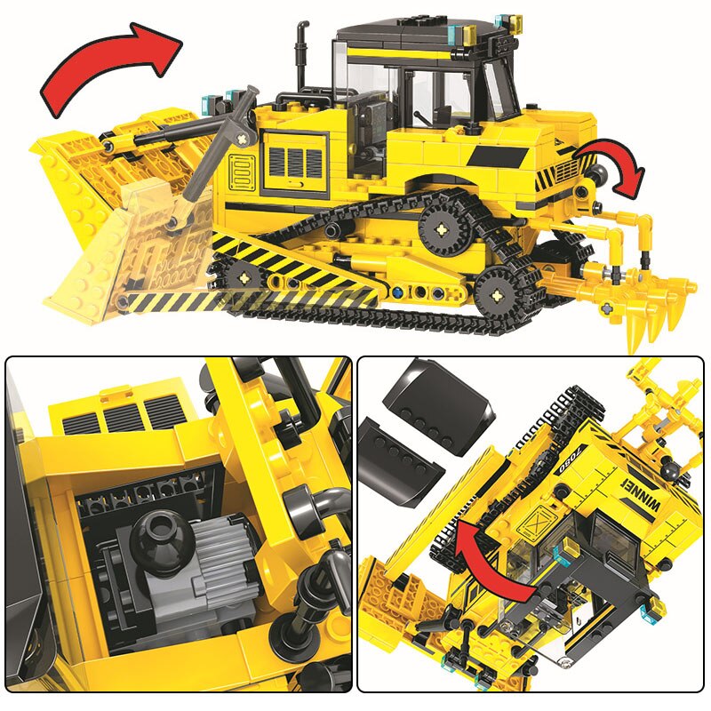 624pcs City Engineering Truck Car Building Blocks