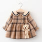 Elegant Dress Navy Collar 1-4Y