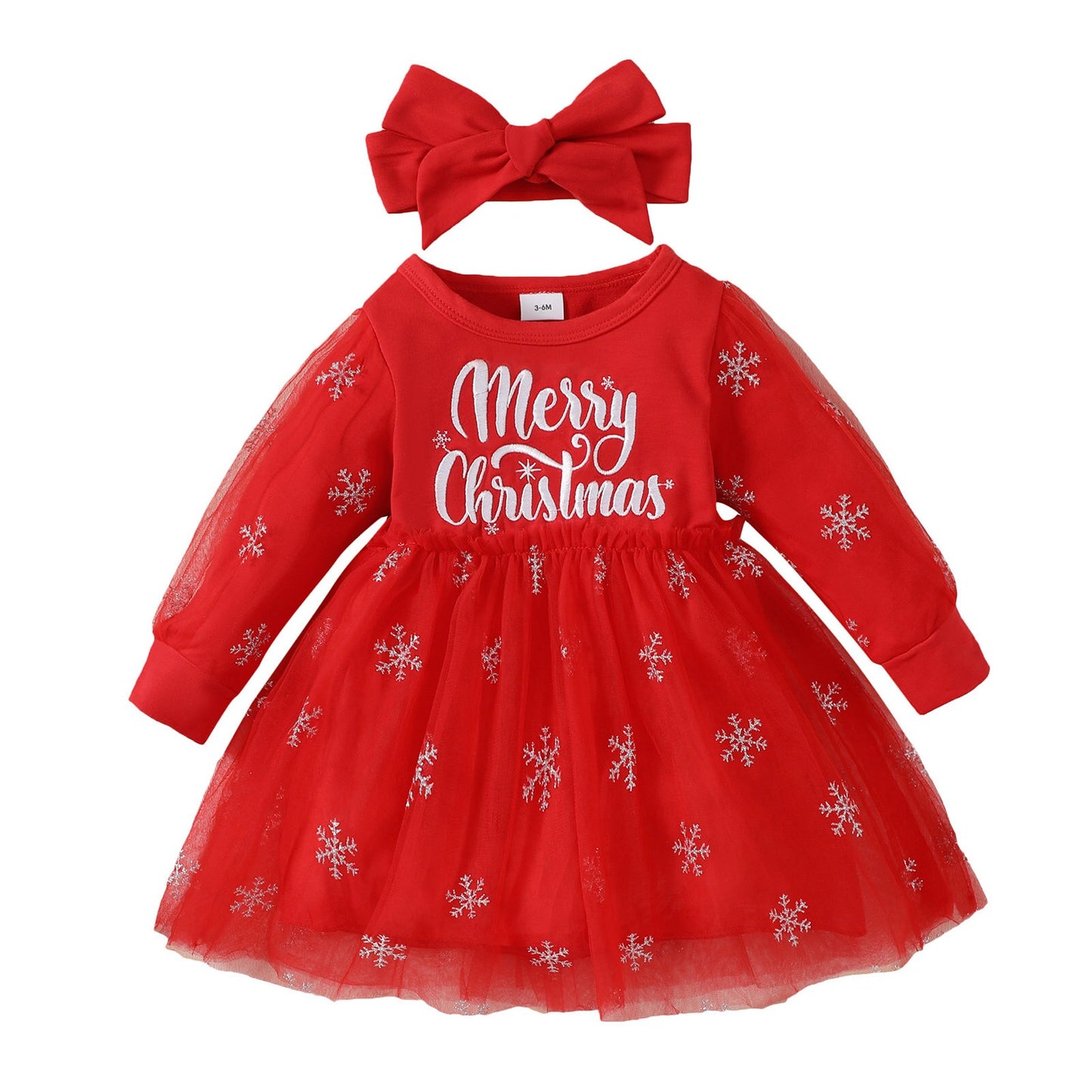 Christmas Let It Snow Dress 6M-3Y