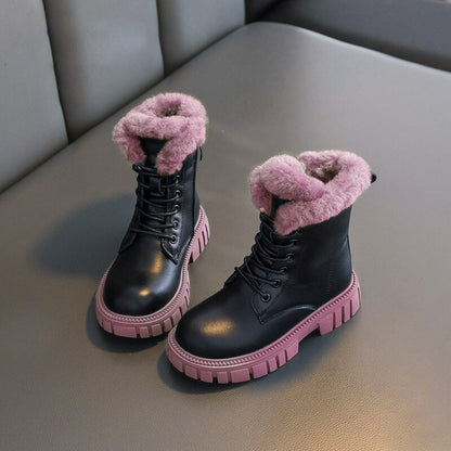Girls Leather Waterproof Boots