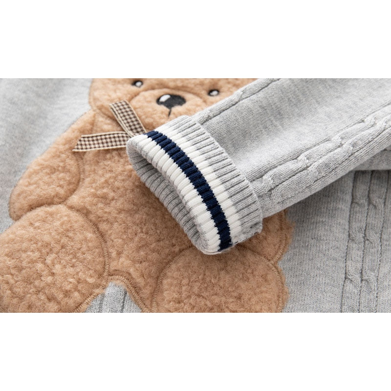 Girls Bear Knitted Sweater 3-8Y