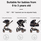 Luxury Baby Stroller 3 in 1 Portable Travel