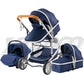 Luxury Baby Stroller 3 in 1 Portable Travel