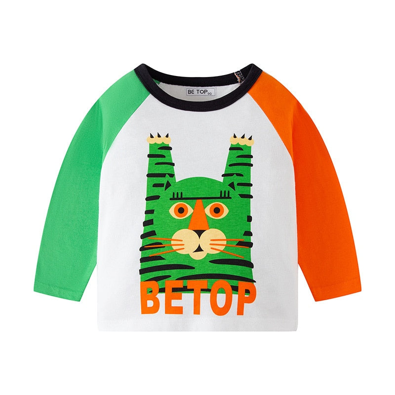 Boys T-shirts Cartoon Pattern