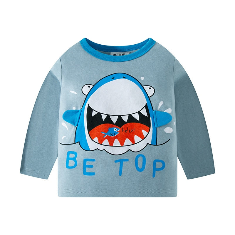 Boys T-shirts Cartoon Pattern