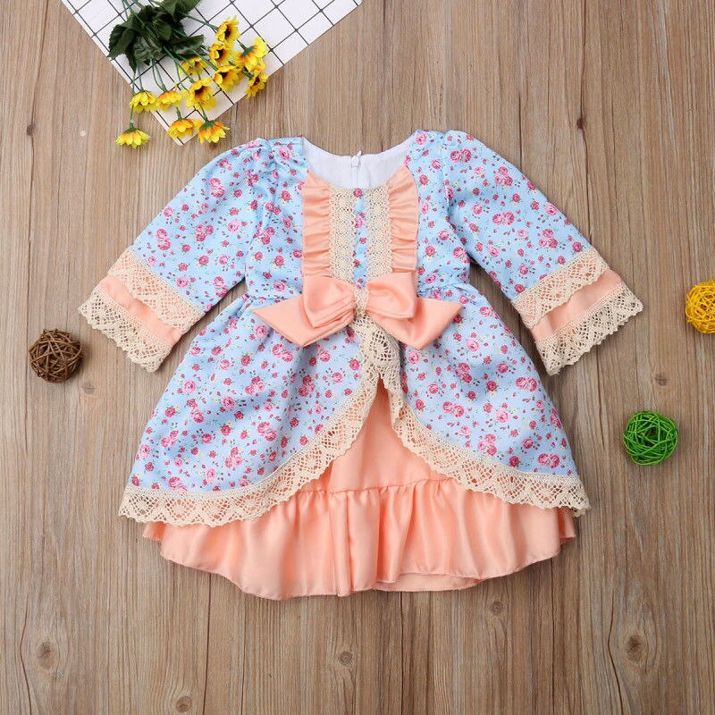 Baby Girl Princess Dress Floral Lace 1-5Y