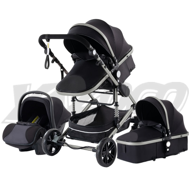 Luxury Baby Stroller 3 in 1 Portable Travel