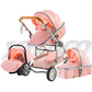 Luxury Baby Stroller 3 in 1 Portable Travel