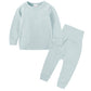 Children's Thick Brushed Warm Round Neck Pajama