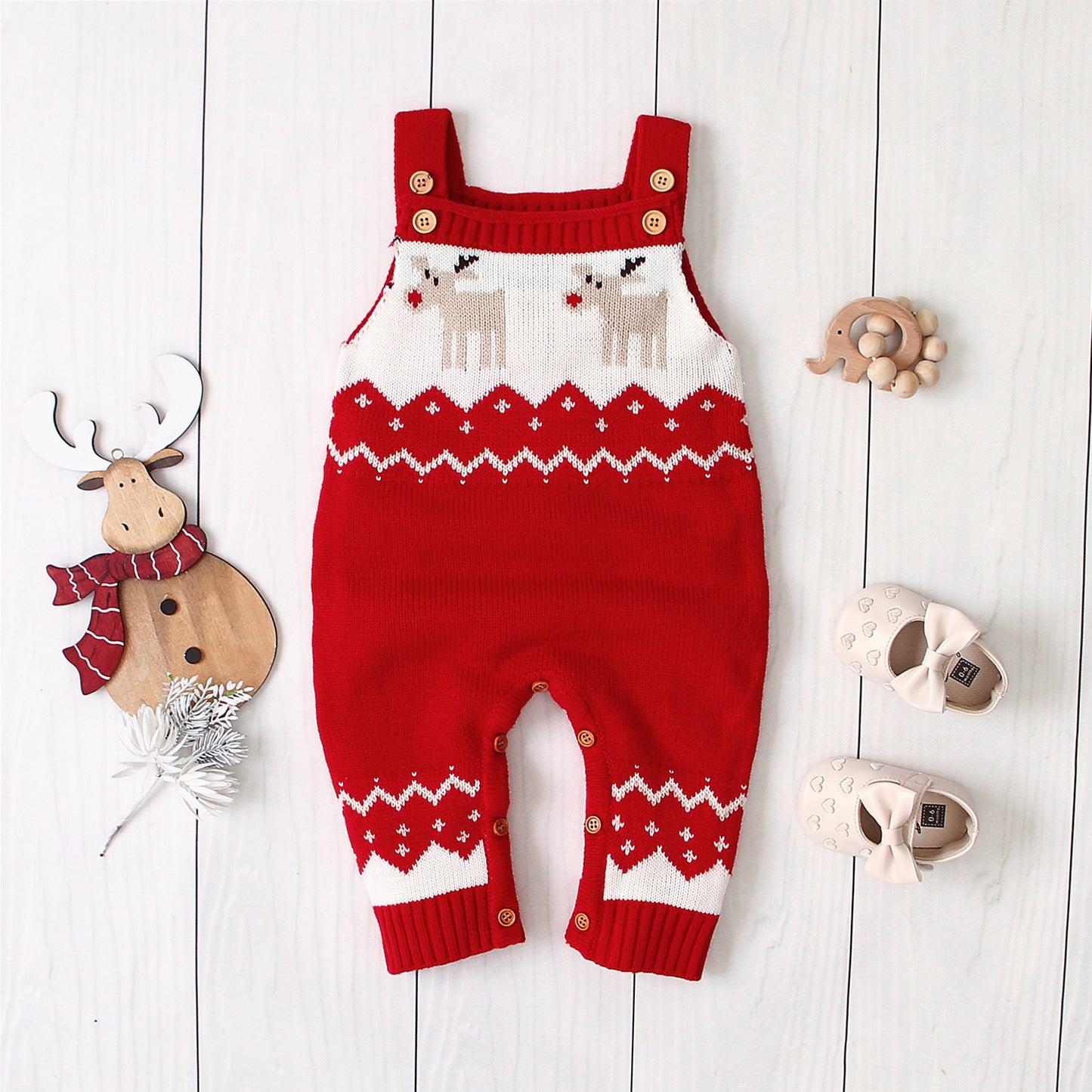 Christmas Deer Baby Romper - BabyOlivia