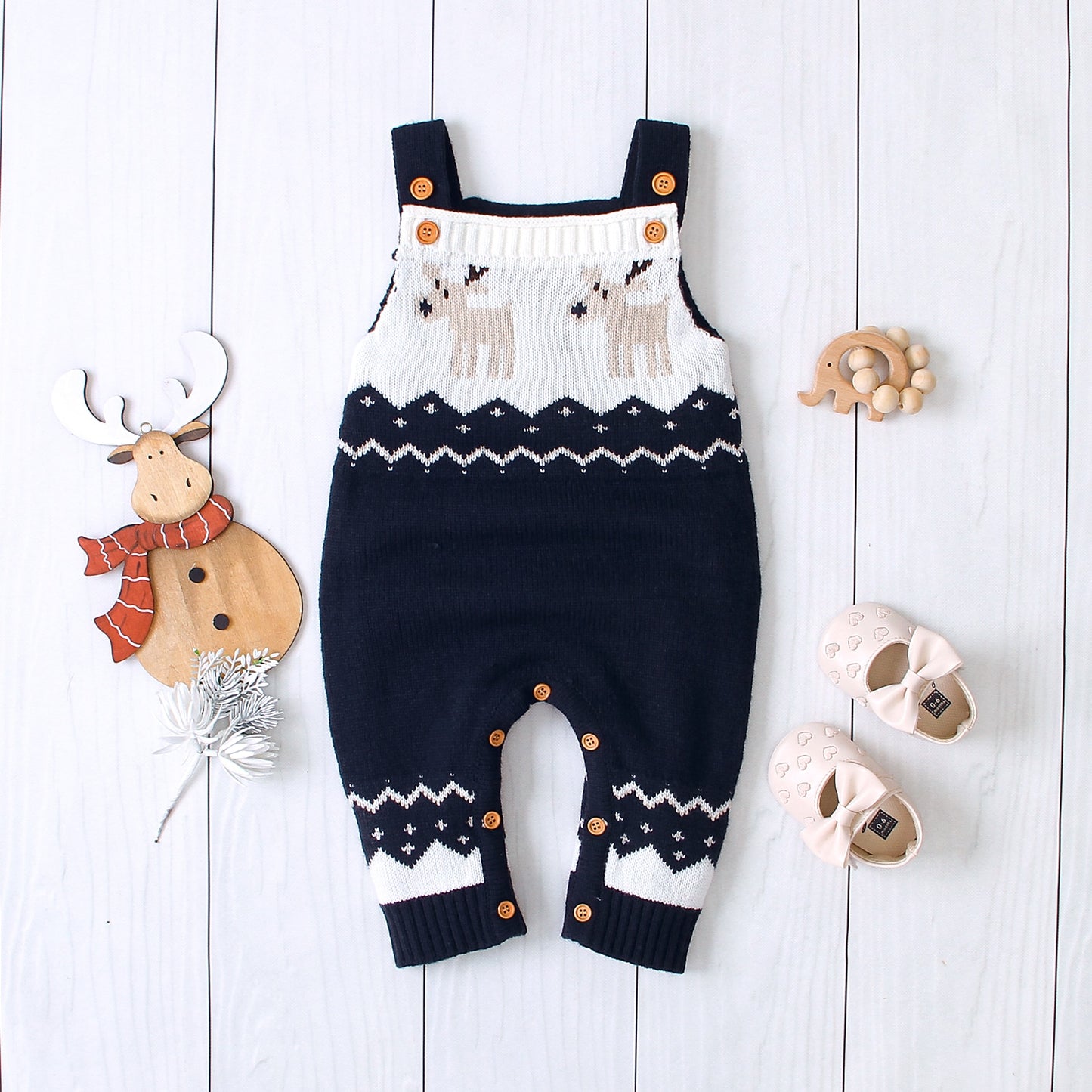 Christmas Deer Baby Romper - BabyOlivia