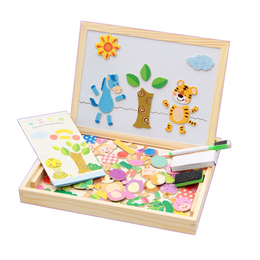 Children's Magnetic Animal Puzzle Music Drawing Board